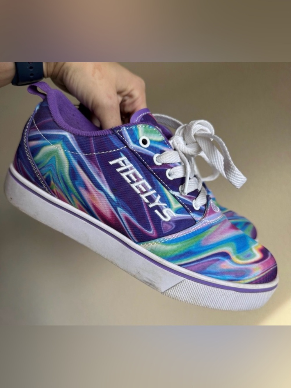 Heelys Purple White Skater Tennis Shoes 7